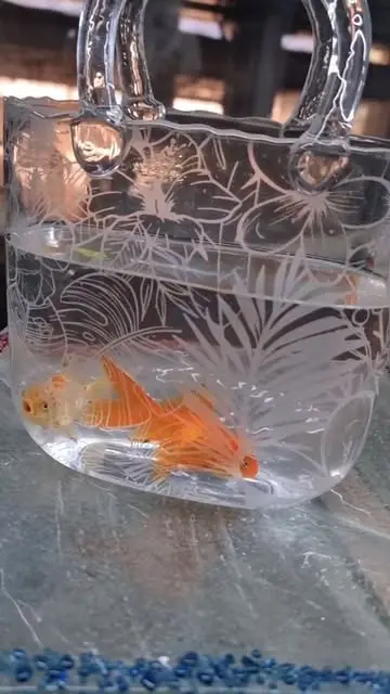 Sandblasted glass vase